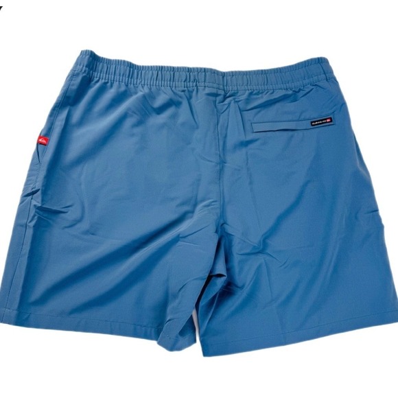 Quiksilver Board Shorts Mens XL Blue Hybrid Elastic Waist Swim Trunks Stretch - Picture 2 of 9